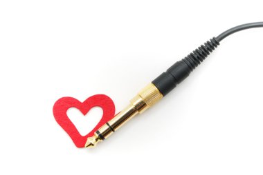 Isolated connector and heart clipart