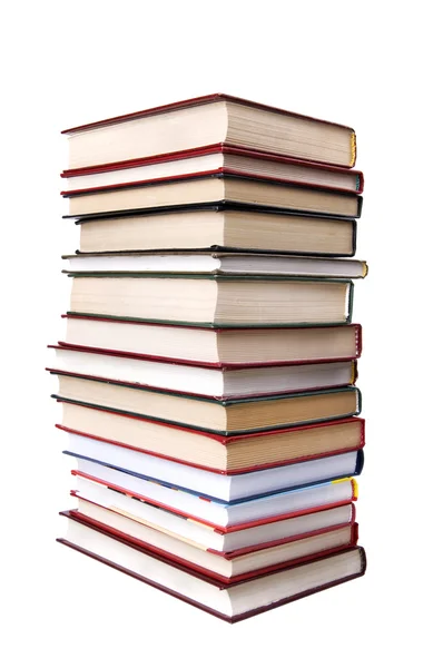 Pilha de livros isolados no branco — Fotografia de Stock