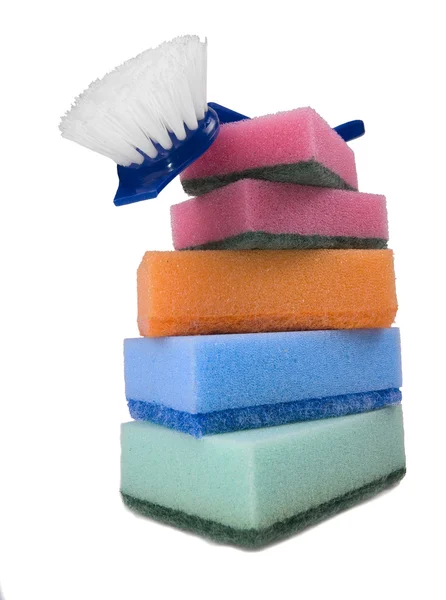 Various sponges isolated — Stock Photo, Image