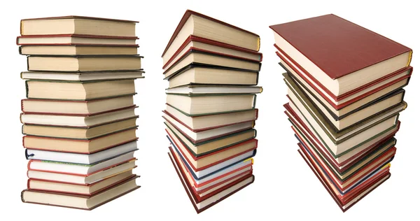 Pilha de livros isolados no branco — Fotografia de Stock