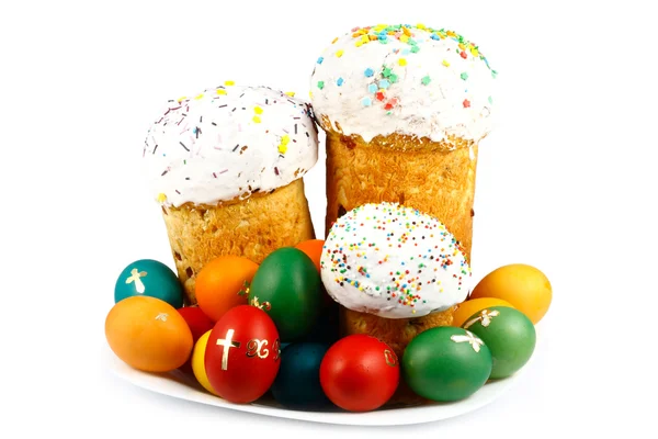 부활절 케이크와 계란 — 스톡 사진