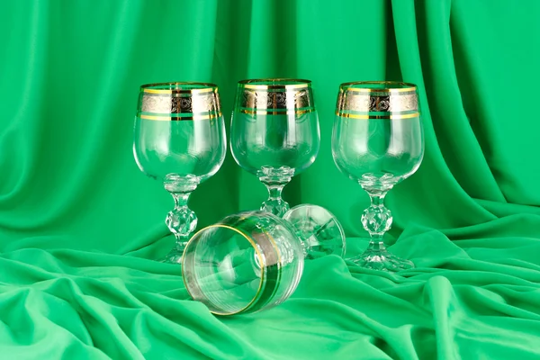 ボヘミアン グラスの背の高いワイングラス — ストック写真