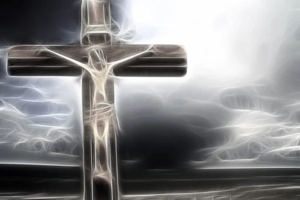 Jesus Kristus korsfäst på korset — Stockfoto