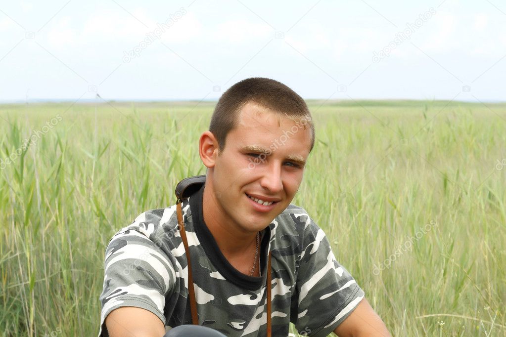 Portrait of a young Ukrainian military