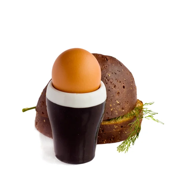 Huevo y pan — Foto de Stock