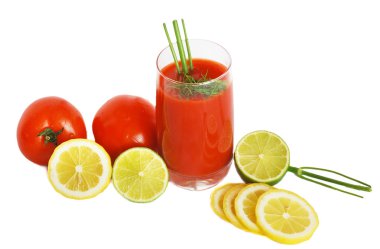 Juice and tomatoes clipart