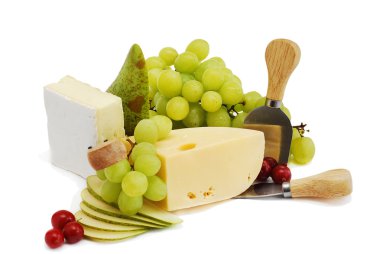 Cheese and grape clipart