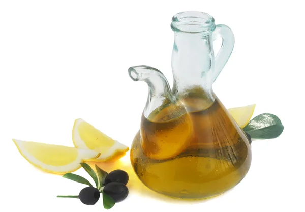 Olivolja och citron — Stockfoto