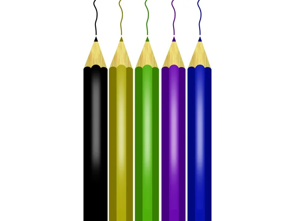 Värikkäät kynät — kuvapankkivalokuva