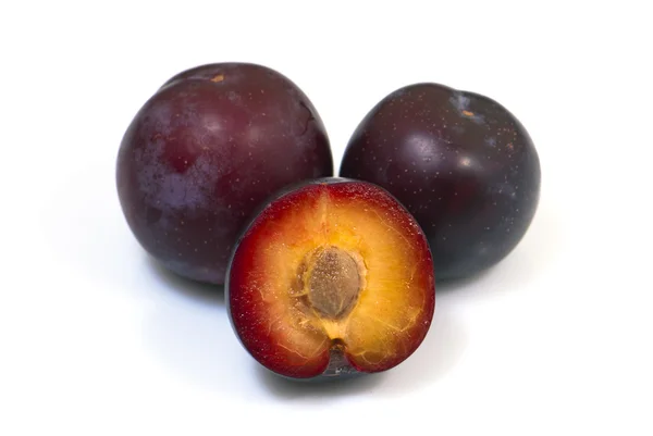 Three plums — Stock Photo, Image