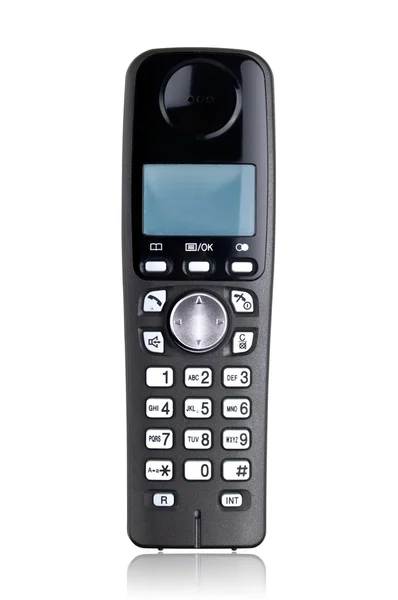흰색 배경에 고립 된 무선 전화기 — 스톡 사진