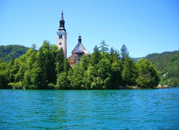 stock image Church near the river