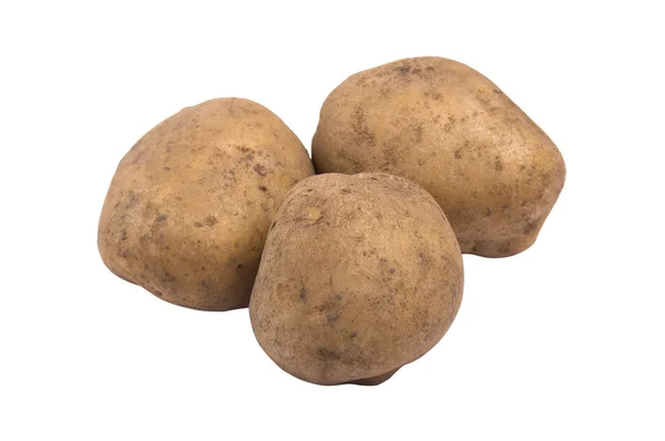 Patatas aisladas sobre fondo blanco de cerca — Foto de Stock