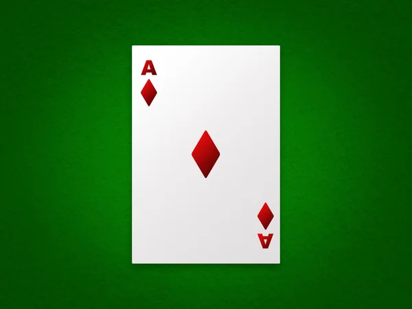 Karo-Ass als Spielkarte — Stockfoto