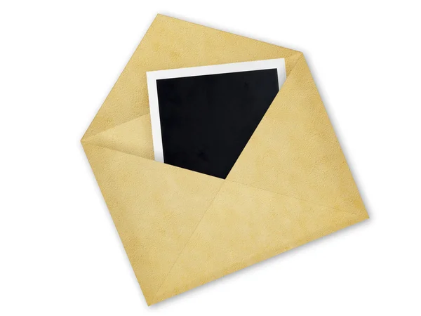 Envelope de papel com uma foto — Fotografia de Stock