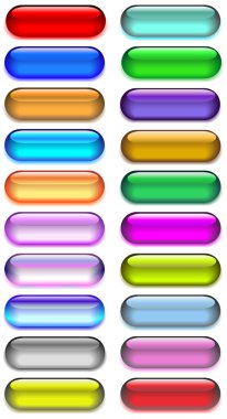 Glass and gel web buttons clipart