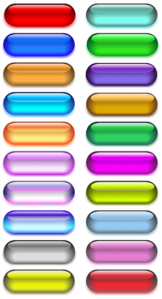 Glass and gel web buttons — Stock Vector