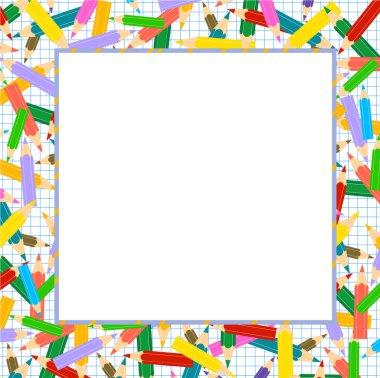 Crayons Frame clipart