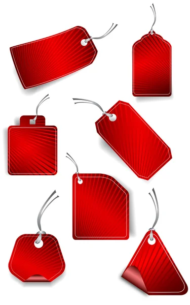 Set de pegatinas rojas — Vector de stock
