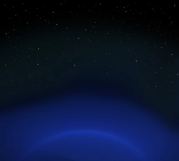 青い惑星と星 — ストック写真