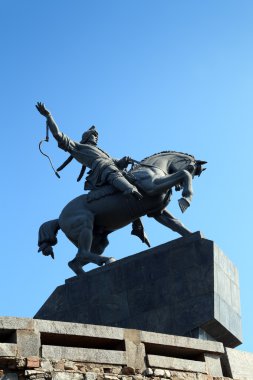 Salavat yulaev monument in ufa russia clipart