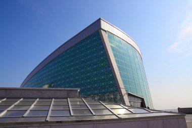 Modern glass building clipart