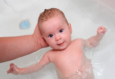 Baby bath clipart