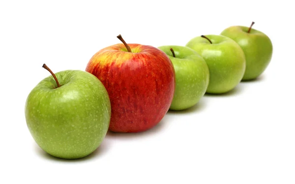 Diferentes conceitos com maçãs — Fotografia de Stock