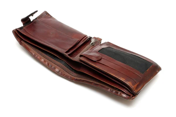폭행된 빈 지갑 — 스톡 사진