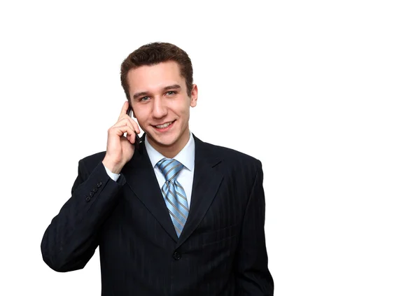 Sonriente hombre llamando por teléfono — Foto de Stock