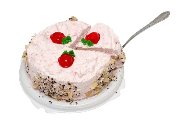 เค้กสตรอเบอร์รี่หวาน — ภาพถ่ายสต็อก