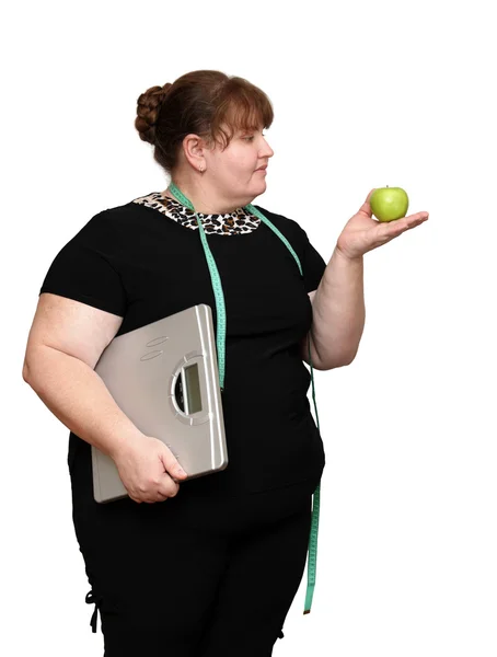 太りすぎの女性のダイエット — ストック写真