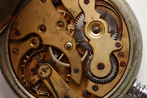 Старые карманные часы ржавые — стоковое фото