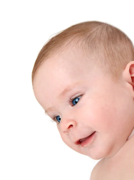 赤ちゃんの顔に笑みを浮かべてください。 — ストック写真