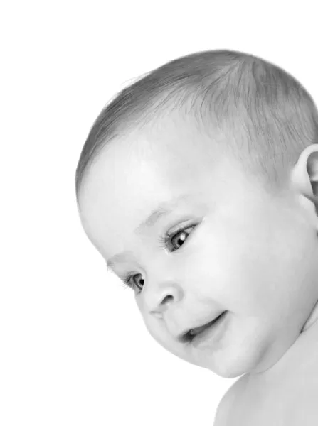 Cara de bebê sorridente — Fotografia de Stock