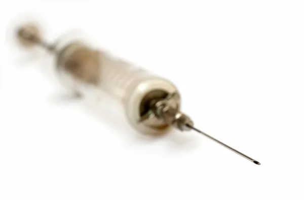 Syringe on white — Stock Photo, Image