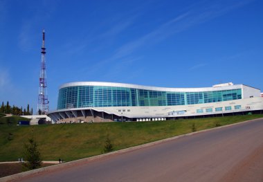 View on congress-hall in Ufa Russia clipart