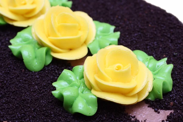 Sladký čokoládový dort detail — Stock fotografie