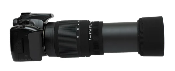 Kamera mit Telezoom-Objektiv — Stockfoto