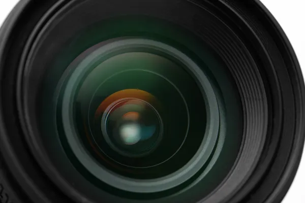 Primer plano del objetivo de la cámara fotográfica — Foto de Stock