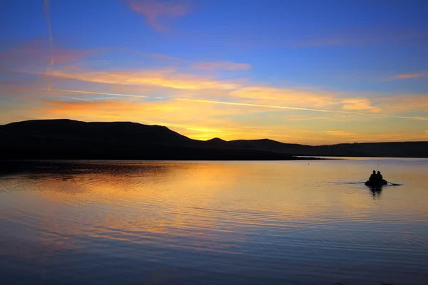 stock image Fishing on morning lake