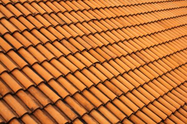 Red tile roof clipart