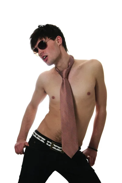 Hombre con gafas y corbata — Foto de Stock