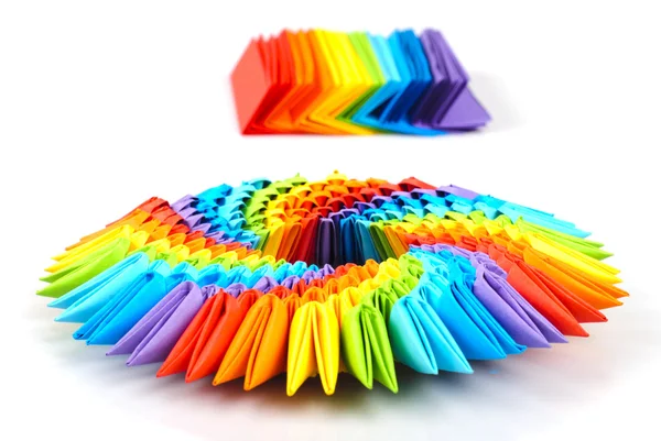 Origami rainbow 3d — Stock Photo, Image