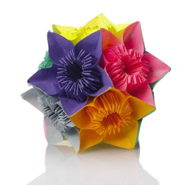 Origami kusudama çiçek