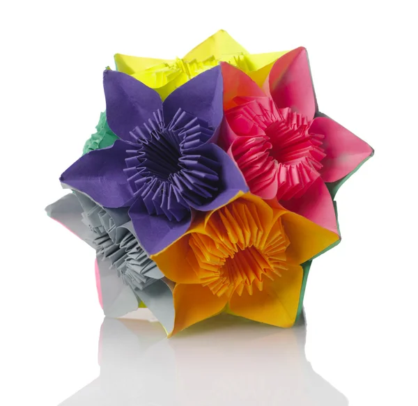 Origami kusudama flower — Stock Photo, Image