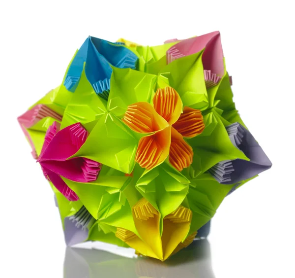 折り紙 kusudama の花 — ストック写真