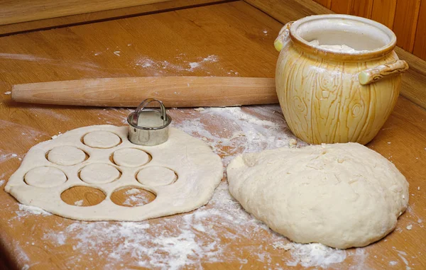 Приготування тіста — стокове фото