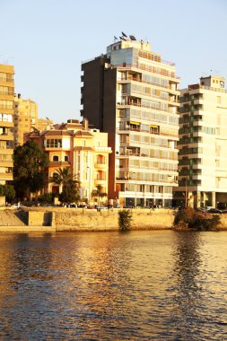 gün batımı Kahire Nil Nehri Köprüsü