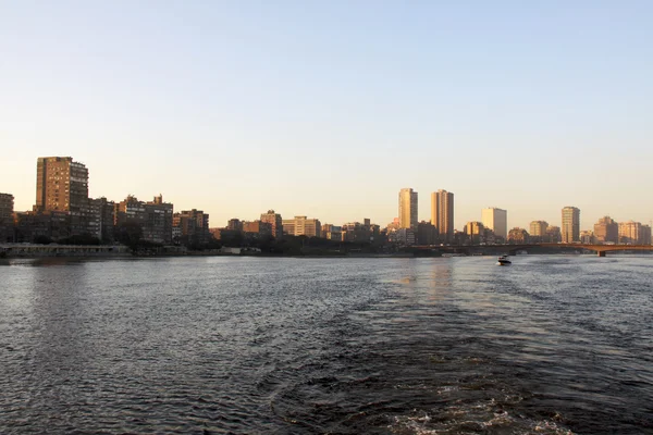 Sunset Cairo fra Nilbroen – stockfoto